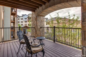 Private covered poatio with views