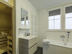 Flooring, Interior Design, Floor, Wall, Wood, Plumbing Fixture, Bathroom, Ceiling, Bathroom Cabinet, Room