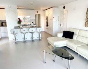Spacious living room area