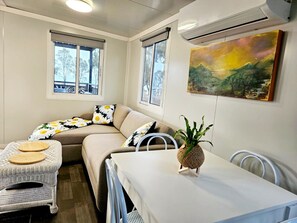 Cozy interior with air-conditioning.