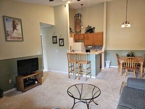 Open Plan with high ceilings
