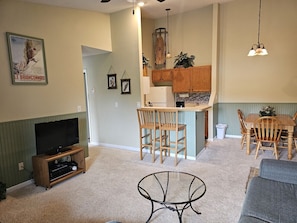 Open Plan with high ceilings