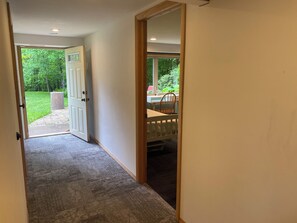 View from the hallway where you can see the room and your private entrance.