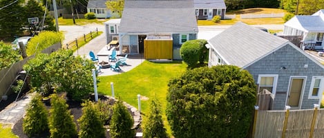 You'll have exclusive use of your private fire pit and patio.
