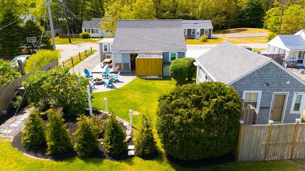 You'll have exclusive use of your private fire pit and patio.