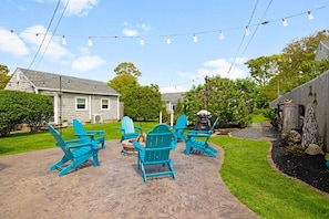 Gather around the inviting fire pit