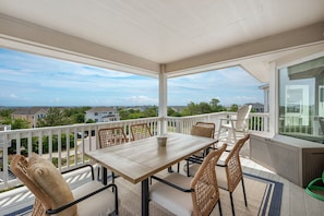 Third Level outdoor Deck on the Front of the home. Imagine having Breakfast here or kick back with Coffee and Tea