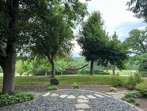 Hammock outside front door