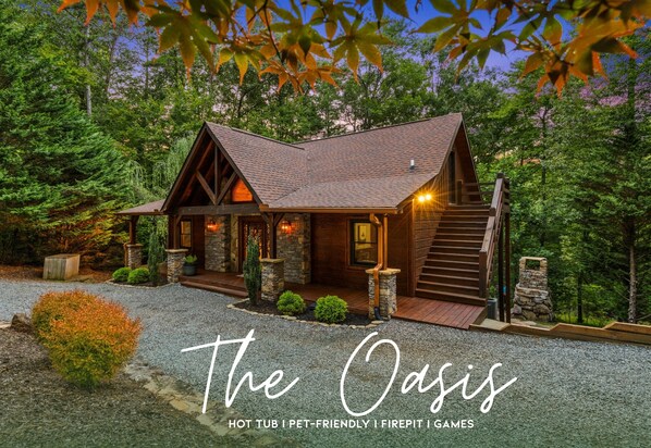 The Oasis: where rustic elegance meets modern luxury, surrounded by nature's bliss.