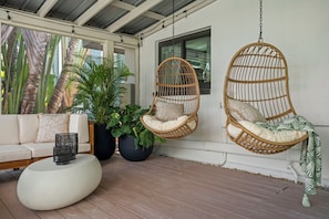 Enjoy the year round weather in the backyard living room.