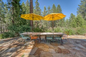 Outdoor dining table