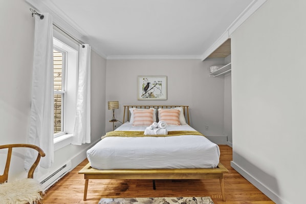 Sweet dreams are made of this! Our charming bedroom is your private sanctuary after a day of exploring.