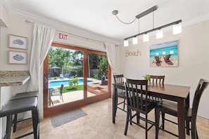 Make mealtime memories together at the dining table, seating 4