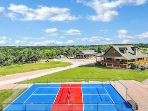 Pickleball court on the property.