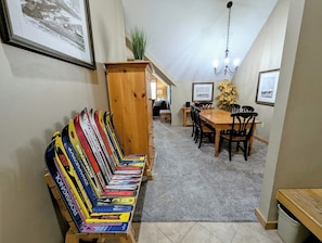 Unit Entryway in this Ski Themed Keystone Rental!
