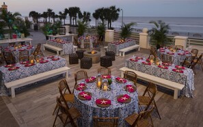 Outdoor banquet area