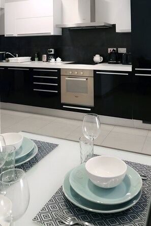 Full kitchen with all the appliances one may need