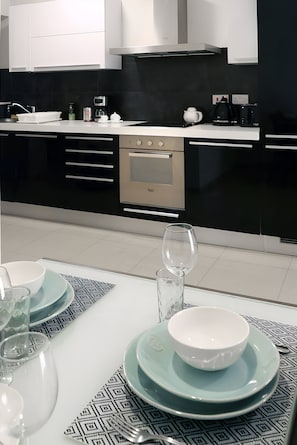Full kitchen with all the appliances one may need