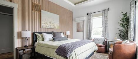Cozy up in the king size bed for a peaceful night's sleep!