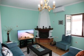Fireplace in the living room