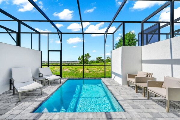 Private pool area for sunny swims and unforgettable memories.