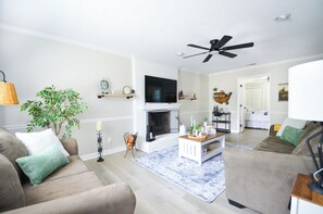 Enjoy our complimentary streaming services as you relax in our cozy living room