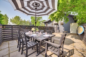 Fenced-In Patio | Gas Grill & Fire Pit
