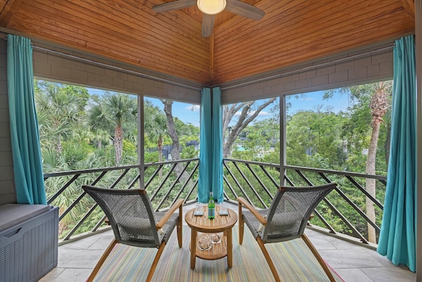 Relax on the screened porch!