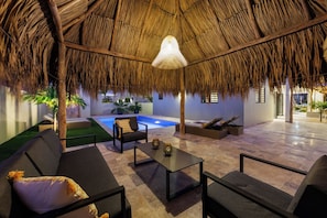 Lounge area in the evening