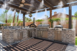 Custom mist system in the CA room and entire Pergola!