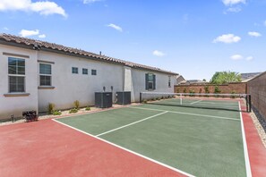 Sport Court Fun – Your own private pickleball or tennis court.