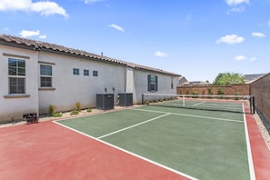 Sport Court Fun – Your own private pickleball or tennis court.