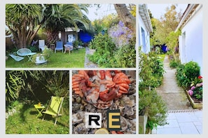 "Reconnectez-vous à l’essentiel : un jardin généreux, des produits locaux, et le rythme doux de La Flotte."