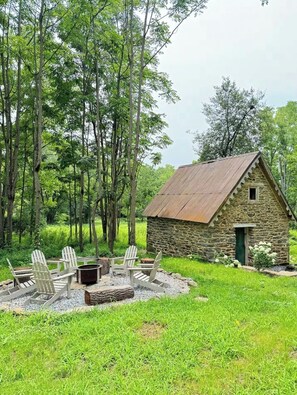 Firepit and Spring House Spa