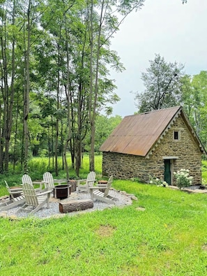 Firepit and Spring House Spa