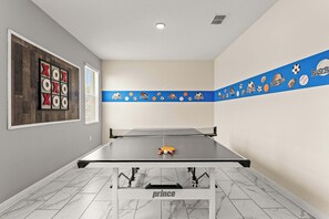 Spend hours of fun in the game room 