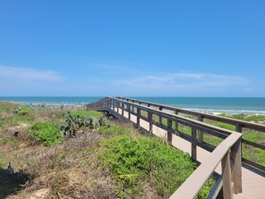 The house has beach access via 4 beach crossovers in the community.