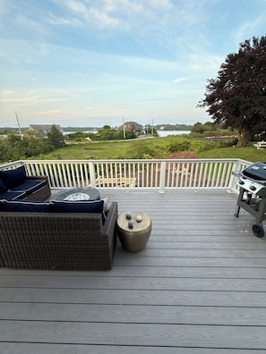 Spacious deck with water views/Weber grill