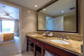 HKK-234 Custom countertops with dual sinks - ample storage