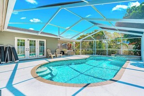 Create instant magic with our private pool and on demand fire pit...