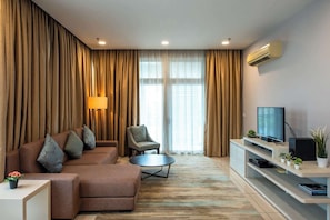 Tastefully furnished living area