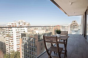 Enjoy breathtaking city views from your private balcony, perfect for morning coffee or evening relaxation.