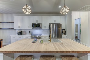 Meals will be made easy in the full kitchen