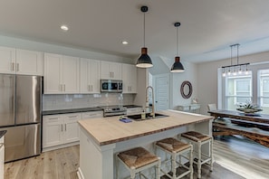 Meals will be made easy in the full kitchen
