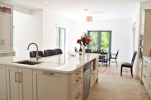 Lough Conn Haven Holiday Home. Modern open plan kitchen.