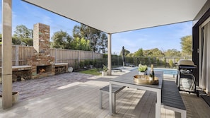 Outdoor entertaining area with BBQ