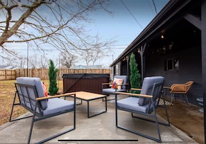 Outdoor lounge area