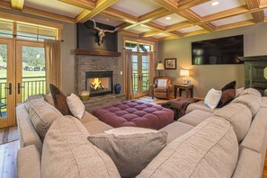 Modern living room with large sectional | Main Level