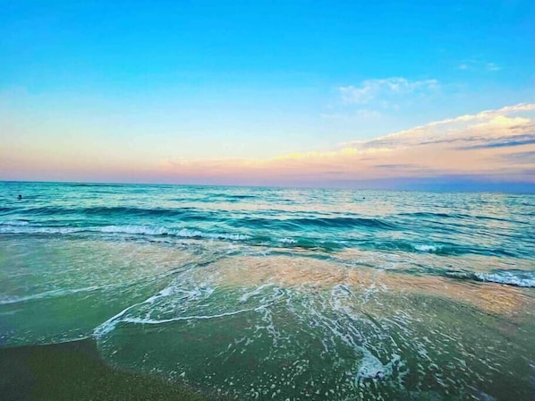 The Resort is in front of the Beach.