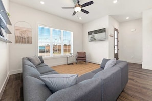 When you walk in our home you will find our open concept living room, kitchen, and dining space that creates the perfect space for memorable gatherings.